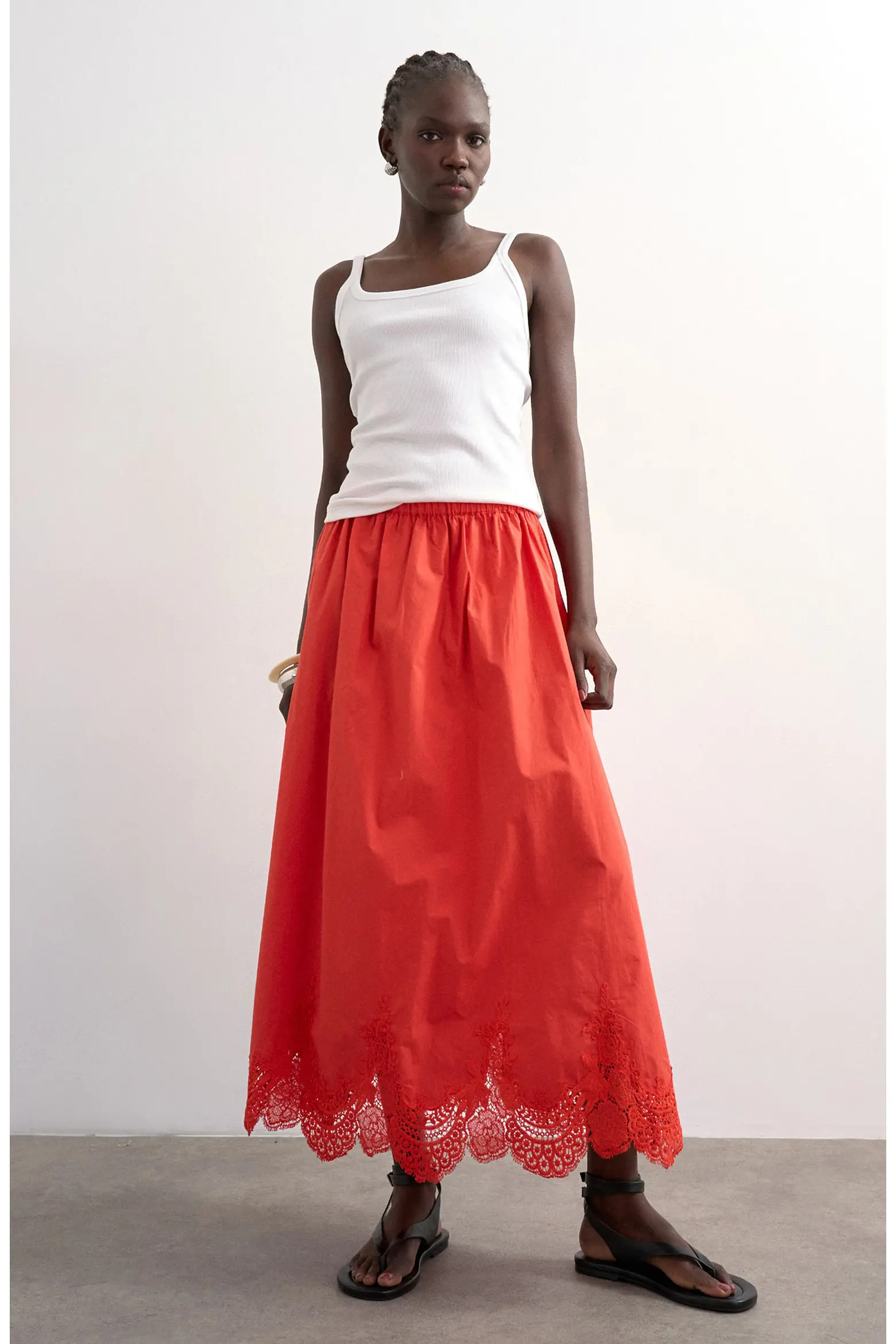 Lace Hem Maxi Skirt (Women) | Nordstrom | Nordstrom