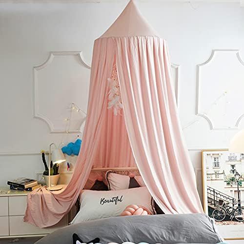 VETHIN Bed Canopy for Girls Kids,Princess Round Dome Children Dreamy Mosquito Net Bedding Girls R... | Amazon (US)
