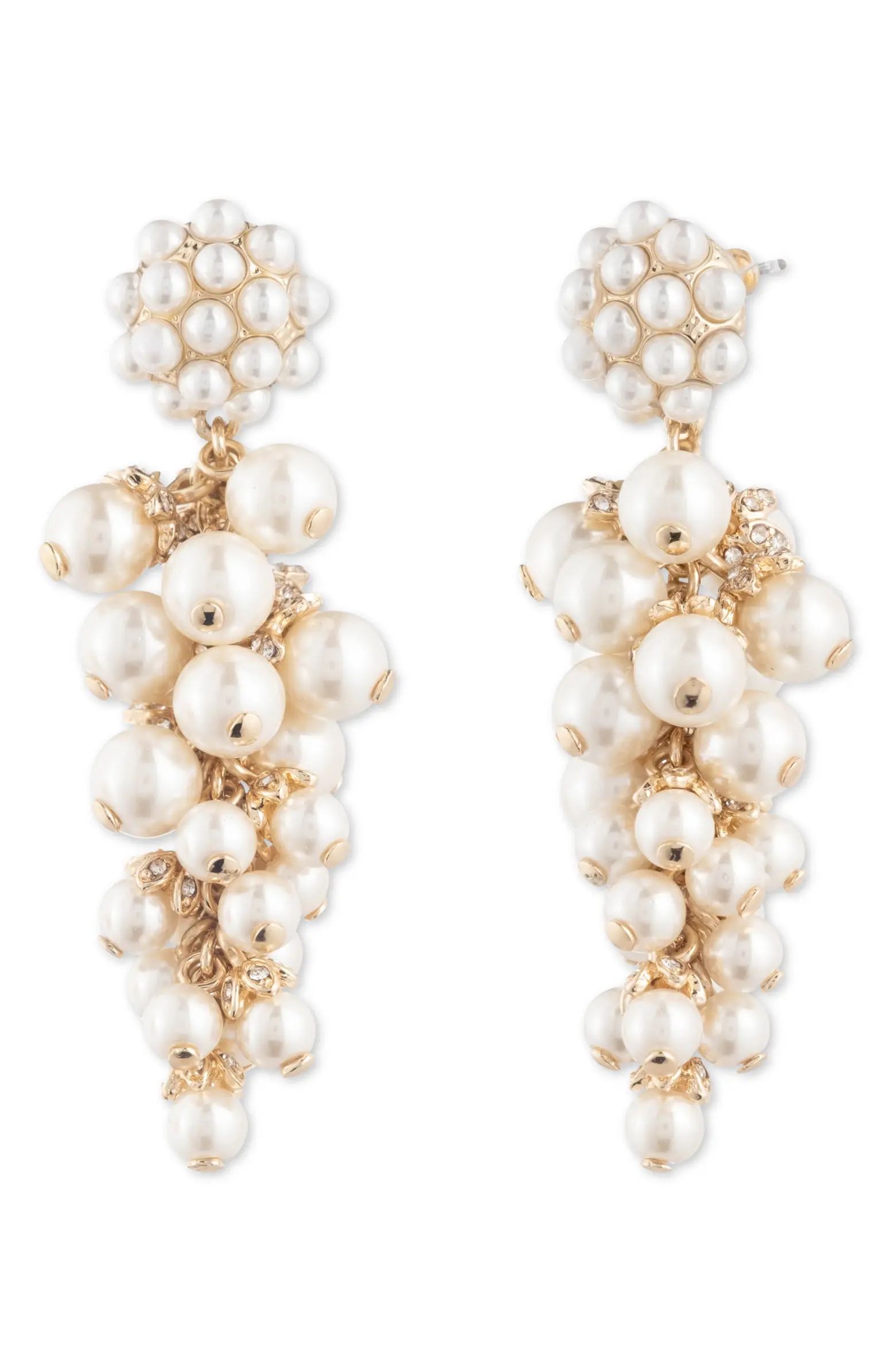 Beautiful Baubles Imitation Pearl Linear Earrings | Nordstrom