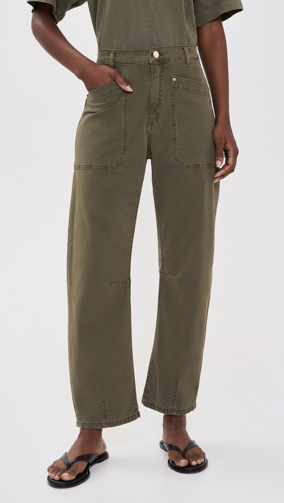 DL1961 Bilie Easy Barrel High Rise Ankle Pants | Shopbop | Shopbop
