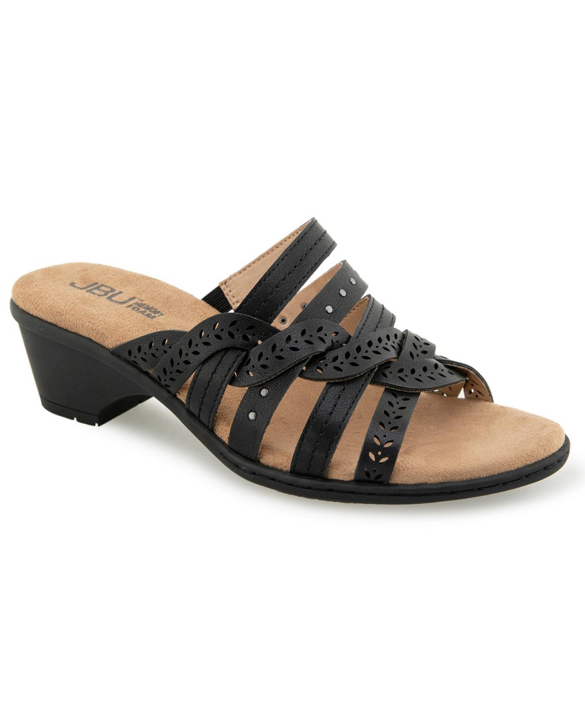 Jbu Women's Juna Casual Slip-On Wedge Sandals - Black | Macy's