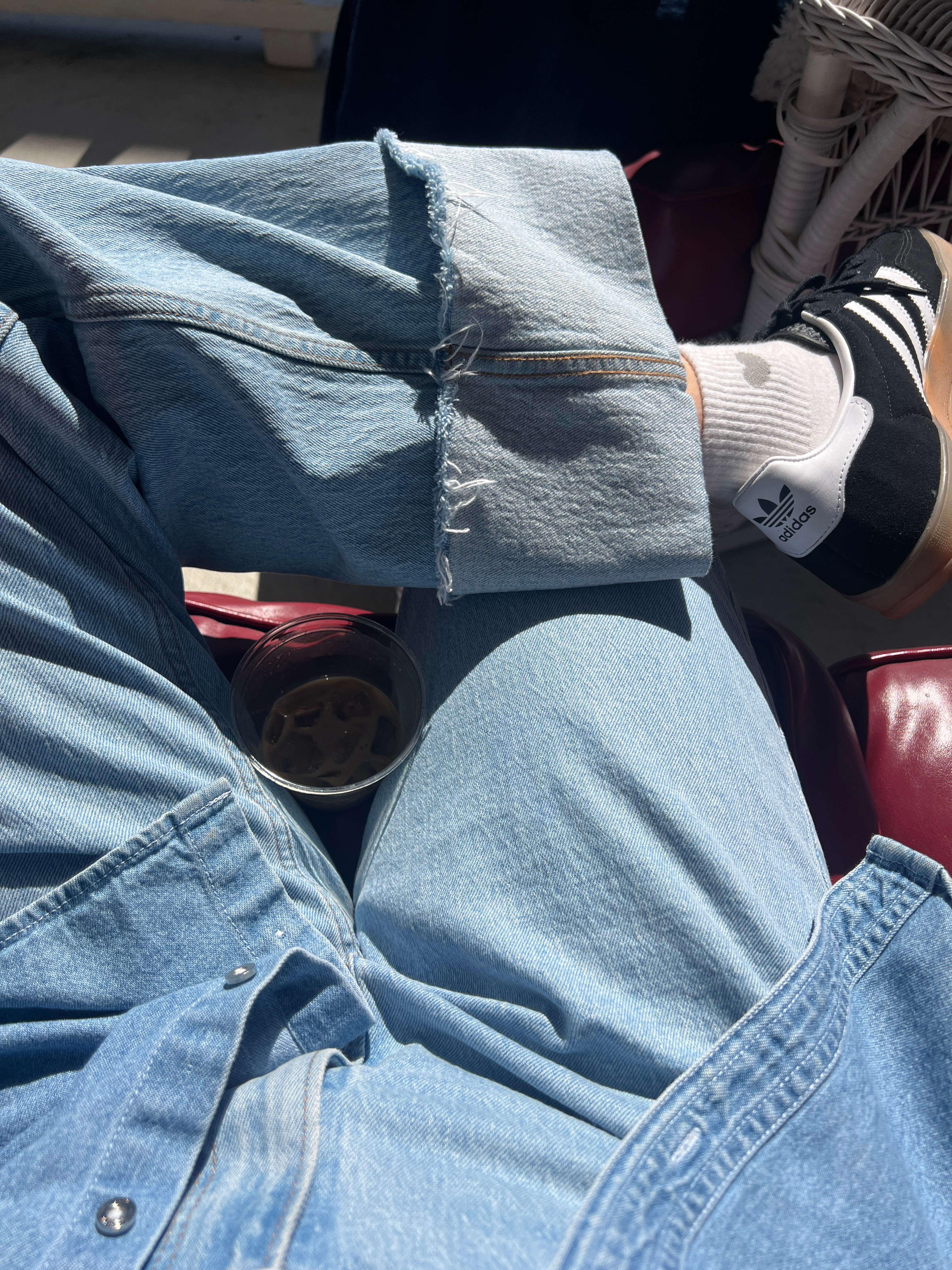 cuffed jeans are out of stock:( but they have lots of other styles!! heart socks are from amazon<3 

 