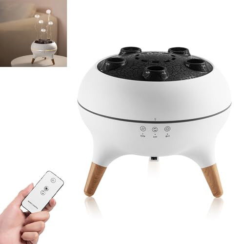 Jellyfish Diffuser with Remote, Smart LED Jelly Fish Humidifier with Music Rhythm Mist, Color-Changing Lights, 250ml Aroma Diffuser, Auto Shut-Off & Timer, for Bedroom, Office, Gifts | Amazon (US)