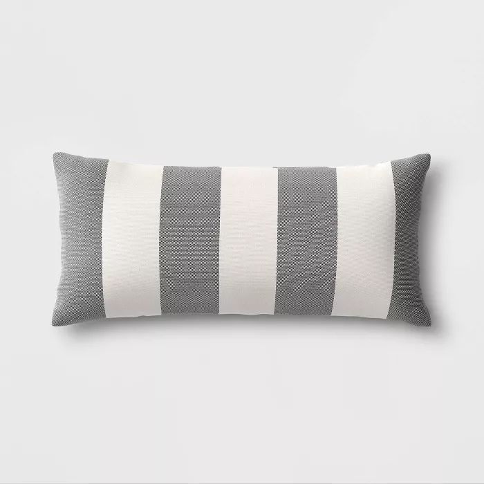 Cabana Stripe Outdoor Lumbar Throw Pillow DuraSeason Fabric™ - Threshold™ | Target