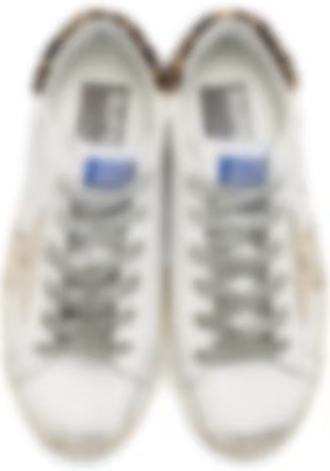 SSENSE Exclusive White & Gold Giraffe Superstar Sneakers | SSENSE