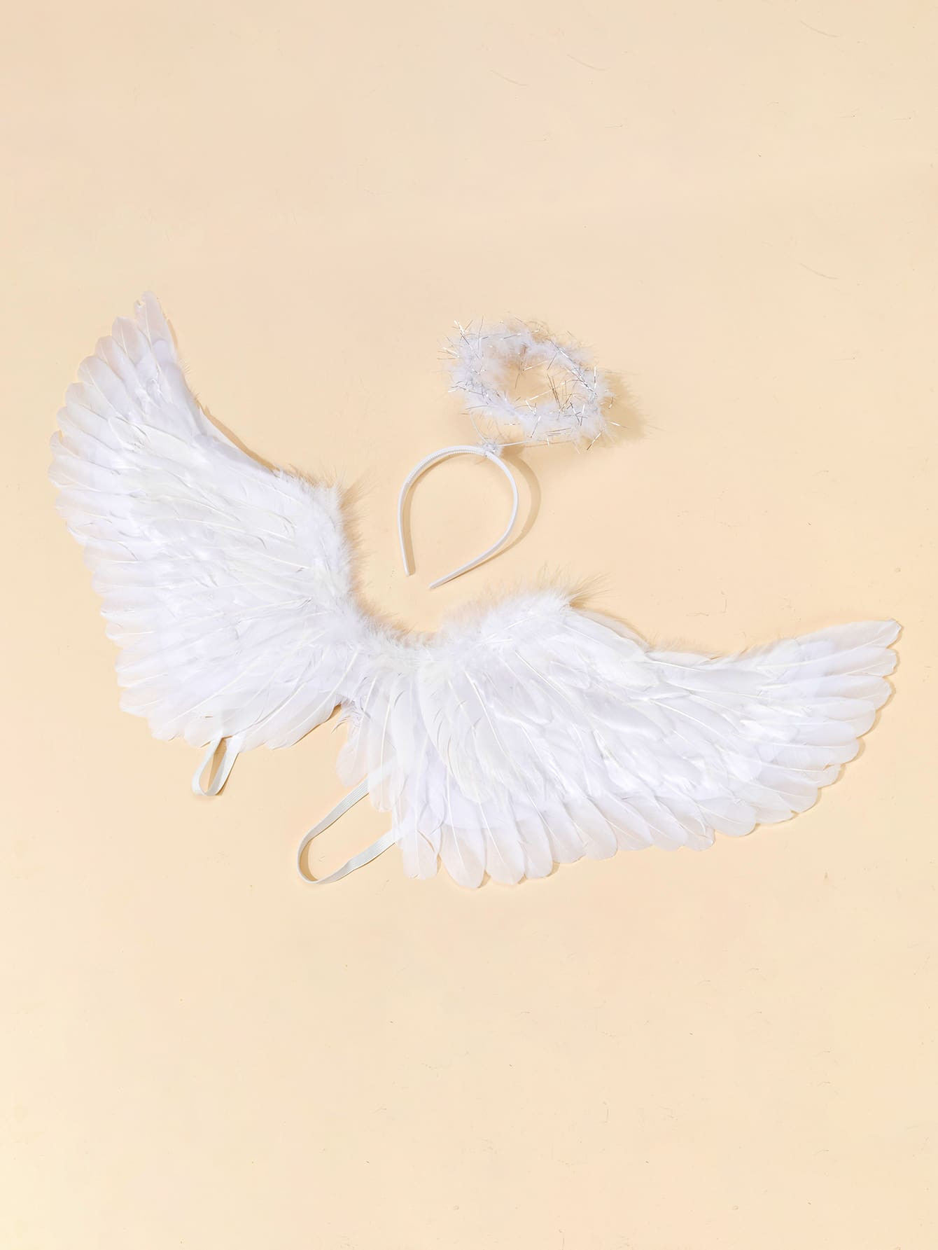 1set Turkey Feather White Angel Wings Headband | SHEIN