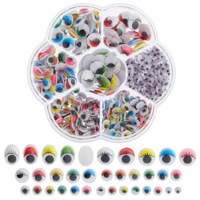 Genie Crafts 500 Pack Googly Eyes Self Adhesive for Crafts, Multi Colors and Sizes, Sticker Wiggle Eyes for DIY (3 Designs, 7 Sizes) | Target