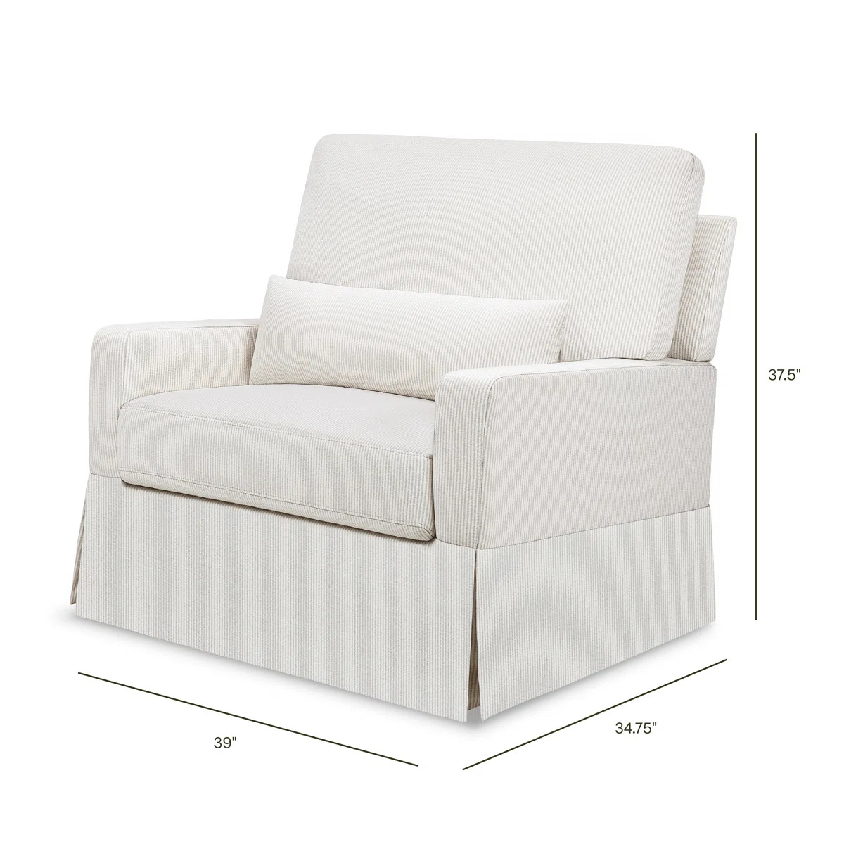Crawford Pillowback Chair and a Half Upholstered Swivel Glider | Wayfair North America