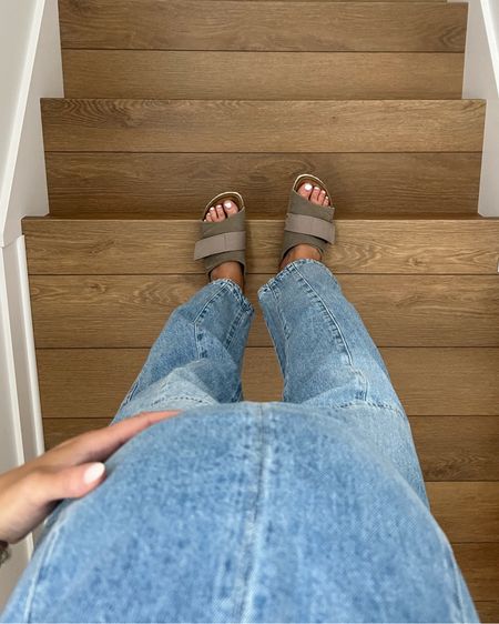 Free People overalls tts M even 35 weeks pregnant! Love them soo much the softest denim and so flattering. Birkenstock sandals also true to size and SO comfy the strap is adjustable and love the neutral color! 

#LTKbump #LTKshoecrush