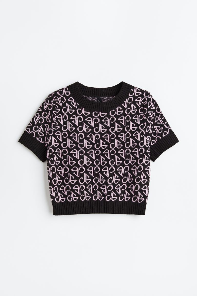 H & M - Knit Crop Top - Black | H&M (US)