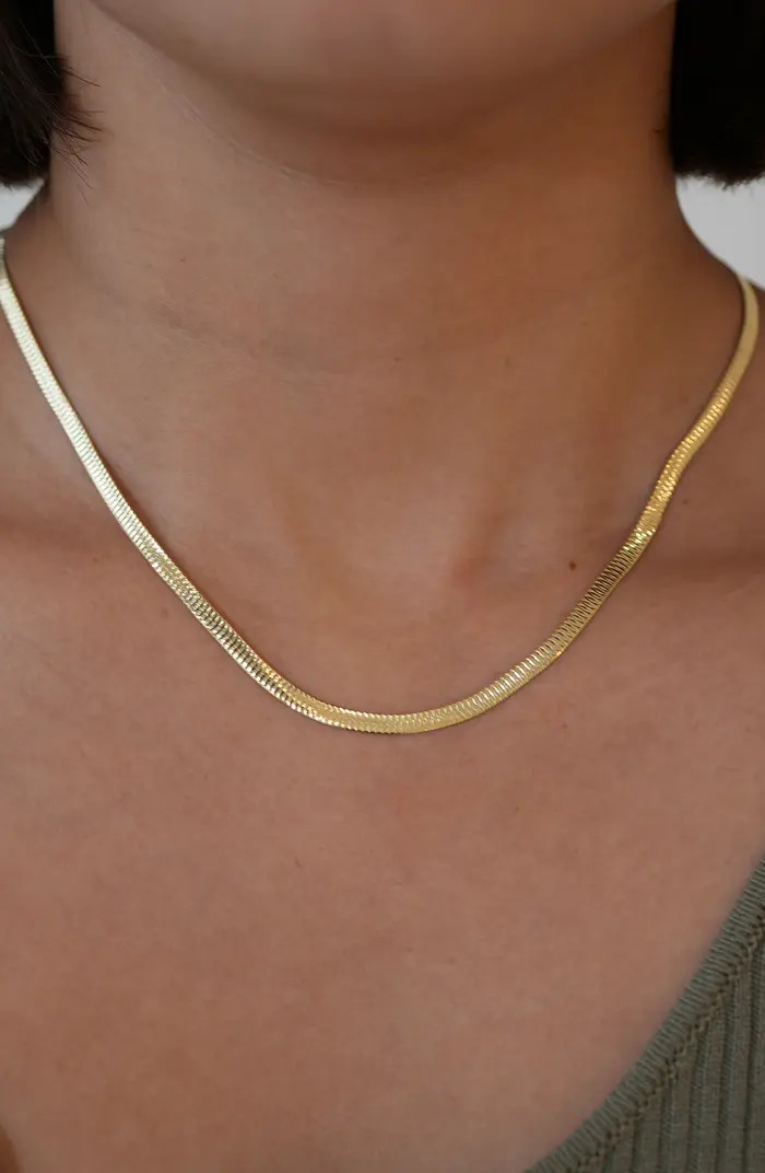 Argento Vivo Sterling Silver Reverse Herringbone Chain Necklace | Nordstrom | Nordstrom