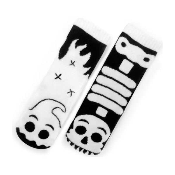 Ghost & Skeleton, Glow in the Dark Mismatched Socks Set | Maisonette