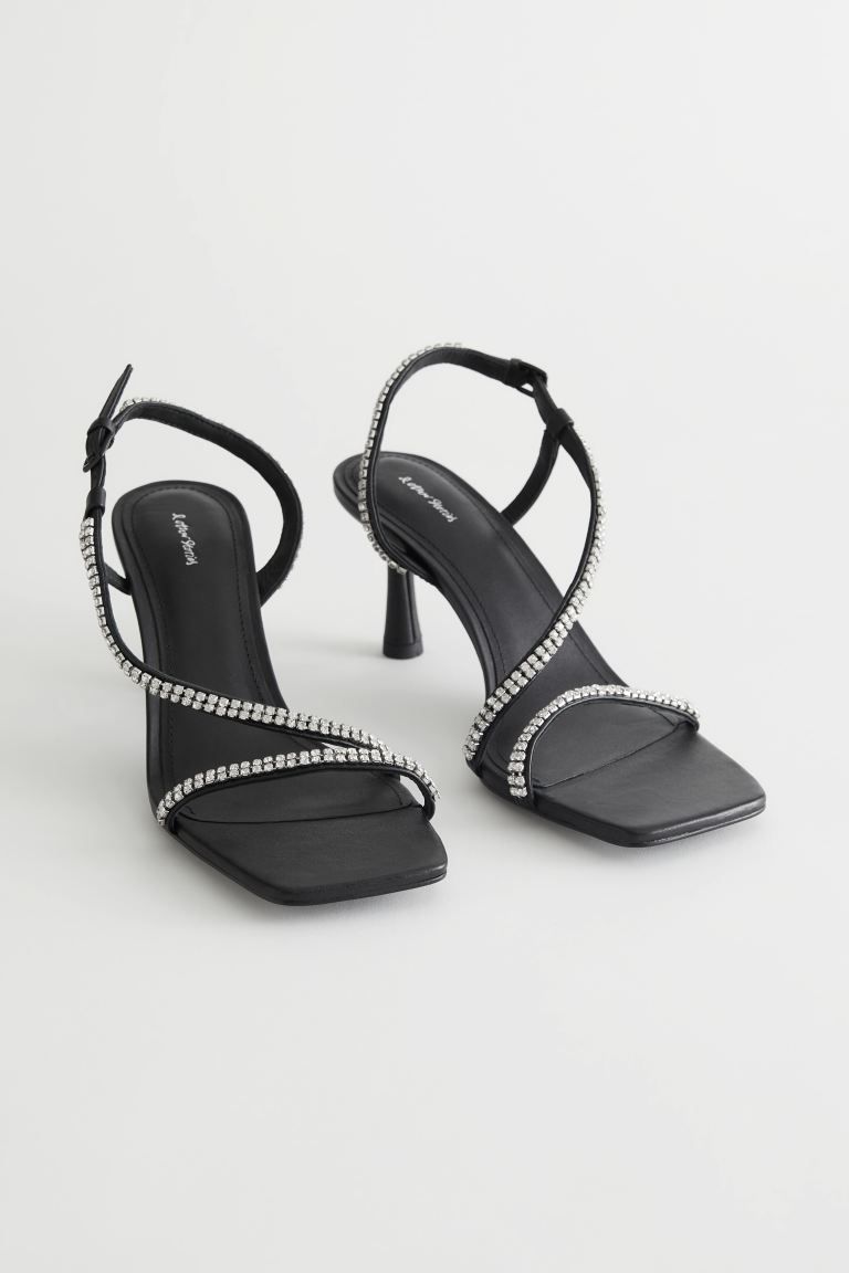 Riemensandalen mit Strasssteinen und Absatz& Other Stories | H&M (DE, AT, CH, DK, NL, NO, FI)