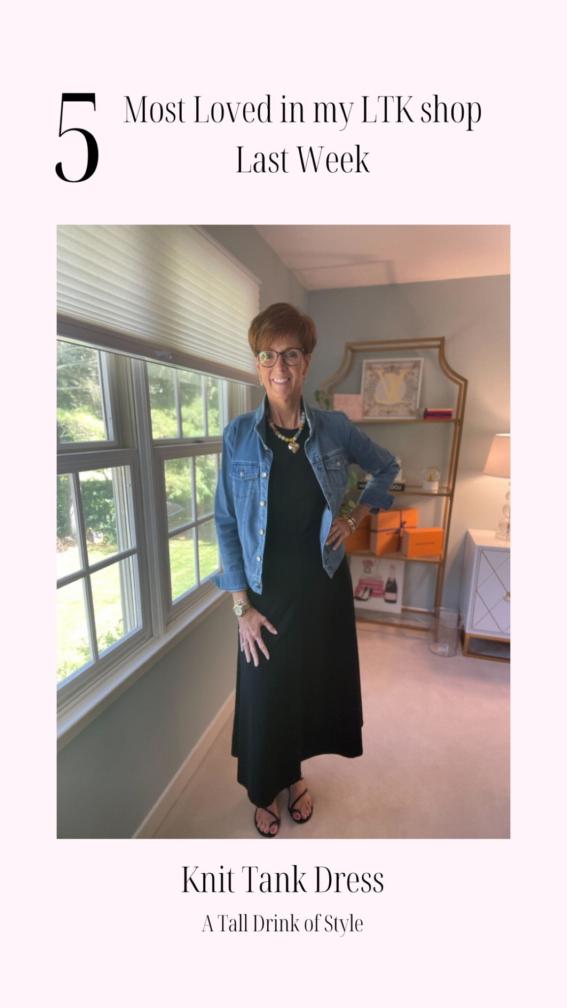 Most popular in my LTK shop last week
Black cotton knit sleeveless dress with an A-Line shape from Nordstrom. Really comfortable and versatile.

Hi I’m Suzanne from A Tall Drink of Style - I am 6’1”. I have a 36” inseam. I wear a medium in most tops, an 8 or a 10 in most bottoms, an 8 in most dresses, and a size 9 shoe. 

Over 50 fashion, tall fashion, workwear, everyday, timeless, Classic Outfits

fashion for women over 50, tall fashion, smart casual, work outfit, workwear, timeless classic outfits, timeless classic style, classic fashion, jeans, date night outfit, dress, spring outfit, jumpsuit, wedding guest dress, white dress, sandals

#LTKxNSale #LTKOver40 #LTKFindsUnder100