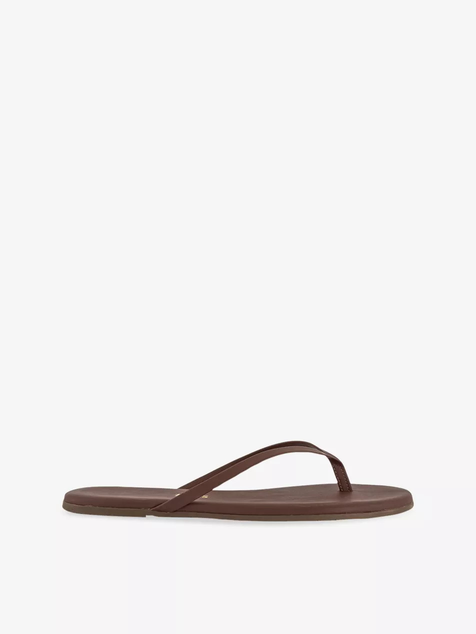 Lily Nude Foundations Leather Flip-Flops | Selfridges