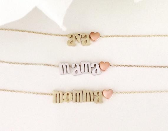 Personalized Gift, name necklace, Gold Necklace, Name Jewelry, Christmas Gift, best friend gift, ini | Etsy (US)