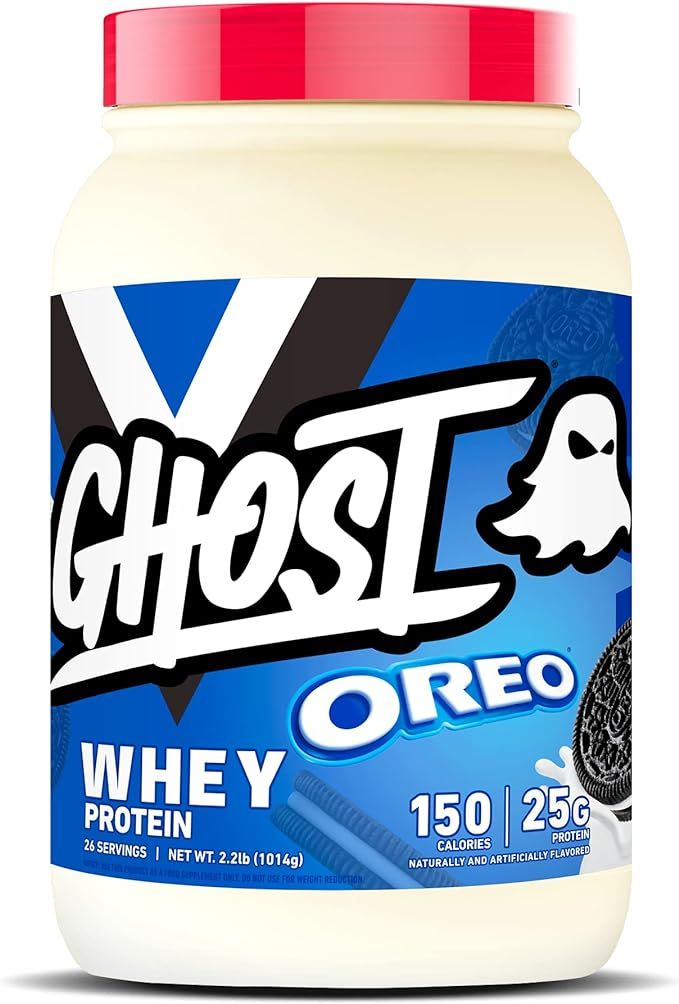 GHOST Whey Protein Powder, Oreo - 2LB Tub, 25G of Protein - Cookies & Cream Flavored Isolate, Con... | Amazon (US)