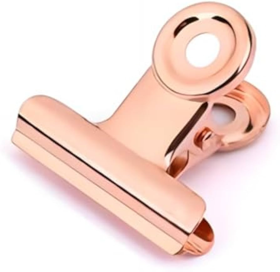 Small Bulldog Clips Rose Gold - Coideal 30 Pcs Mini Metal Binder Bull Clips Hinge Paper Clip Offi... | Amazon (US)