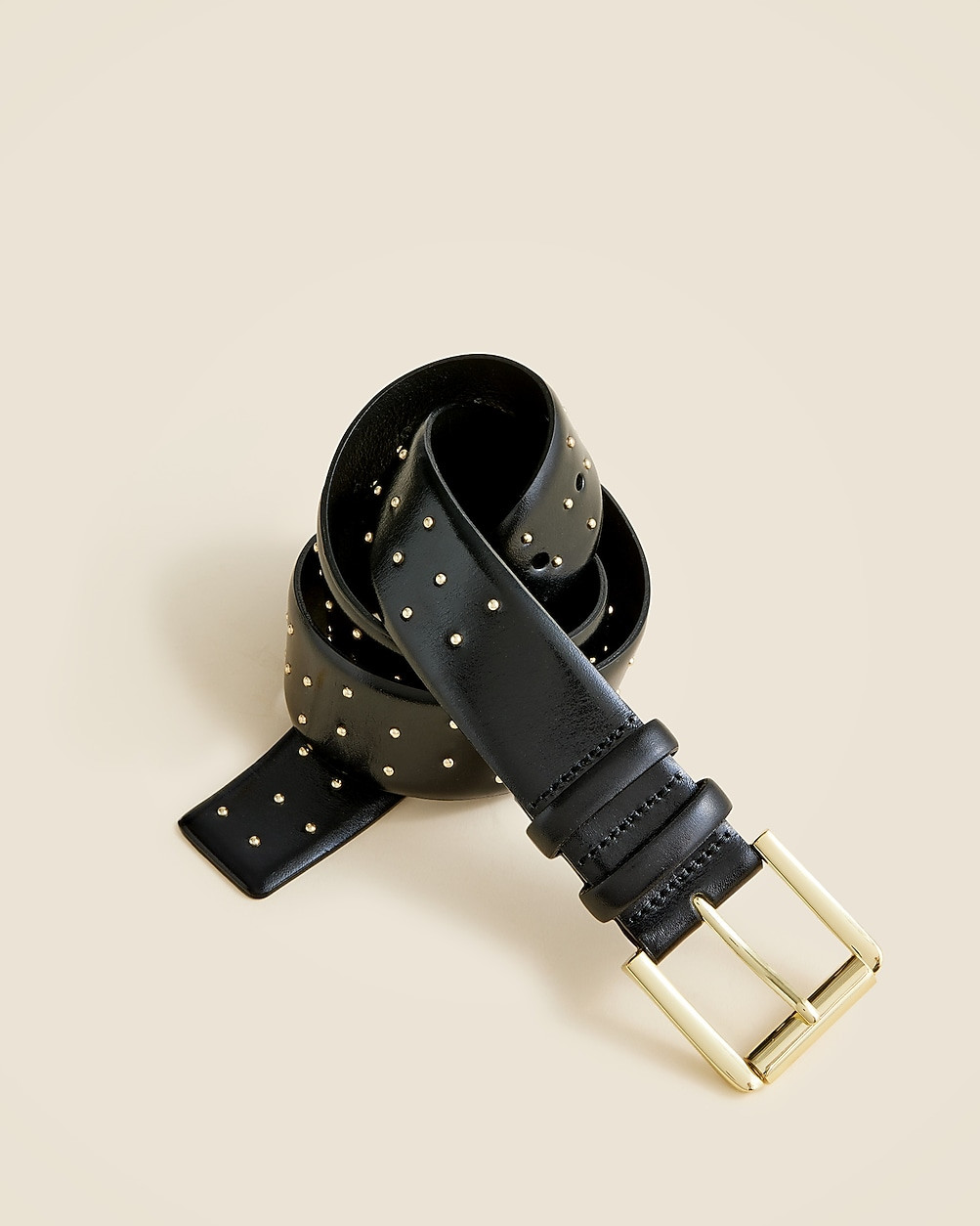 Wide belt in studded Italian leather | J. Crew US