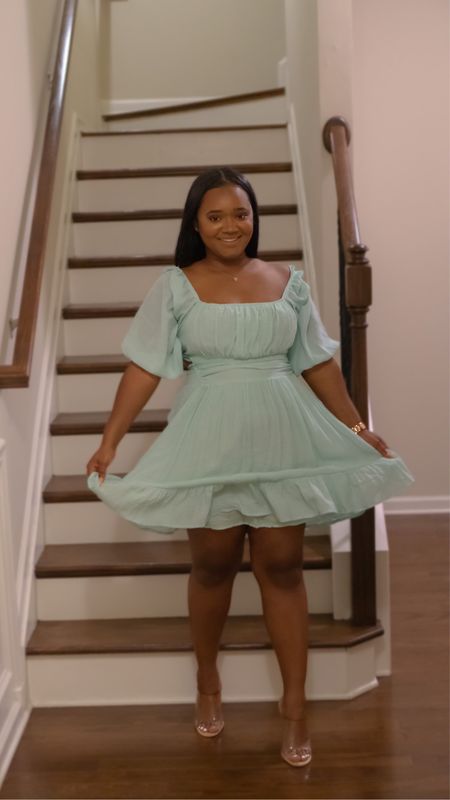 Happy first day of Spring 🪷 

Grab the gorgeous mint colored babydoll dress below. I’m wearing a Medium 
#ltkspring #springoutfit #springdress #amazonoutfit

#LTKstyletip #LTKSeasonal #LTKFind