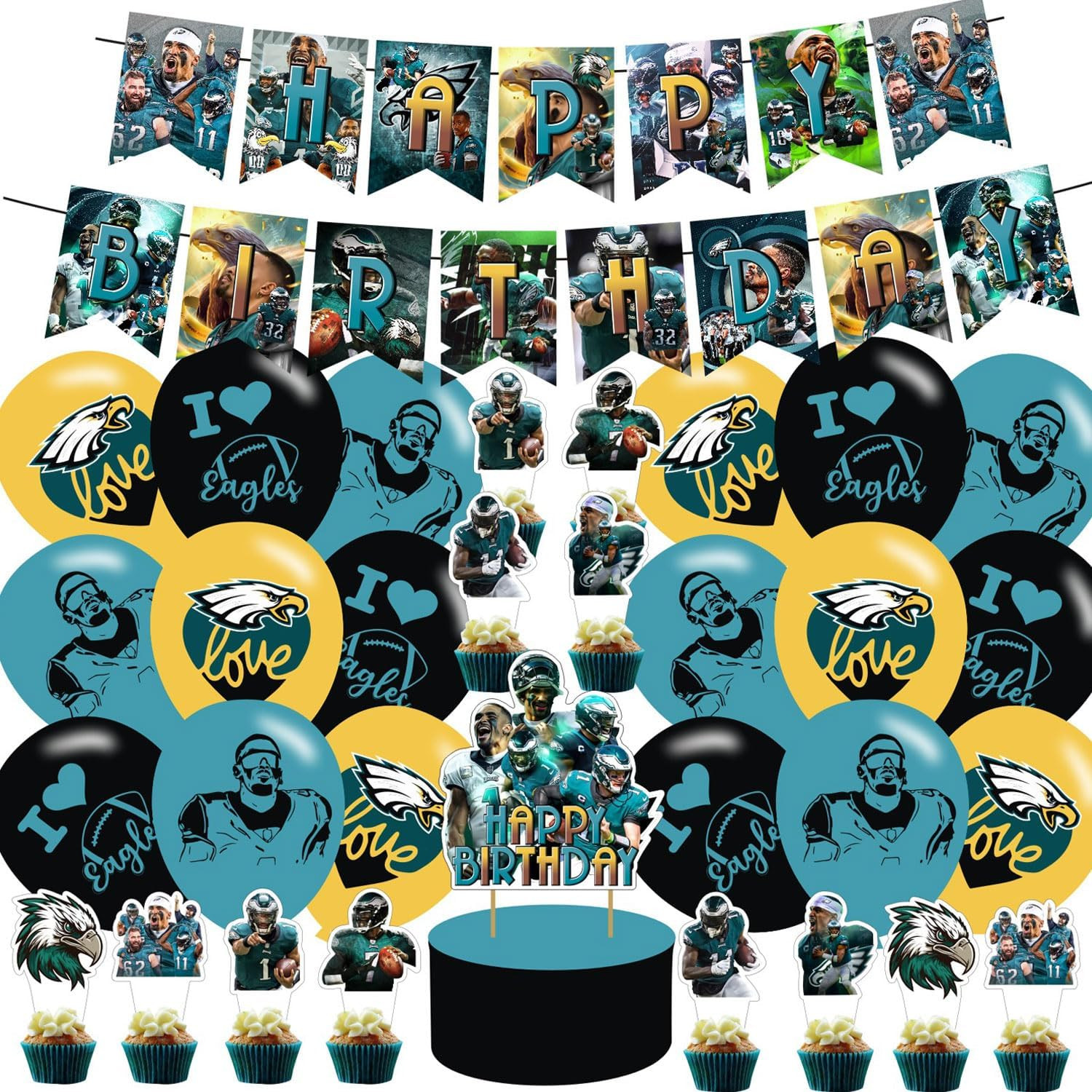 karg Eagles of Philadelphia Birthday Decorations,Eagles of Philadelphia Party Supplies Include Ha... | Amazon (US)