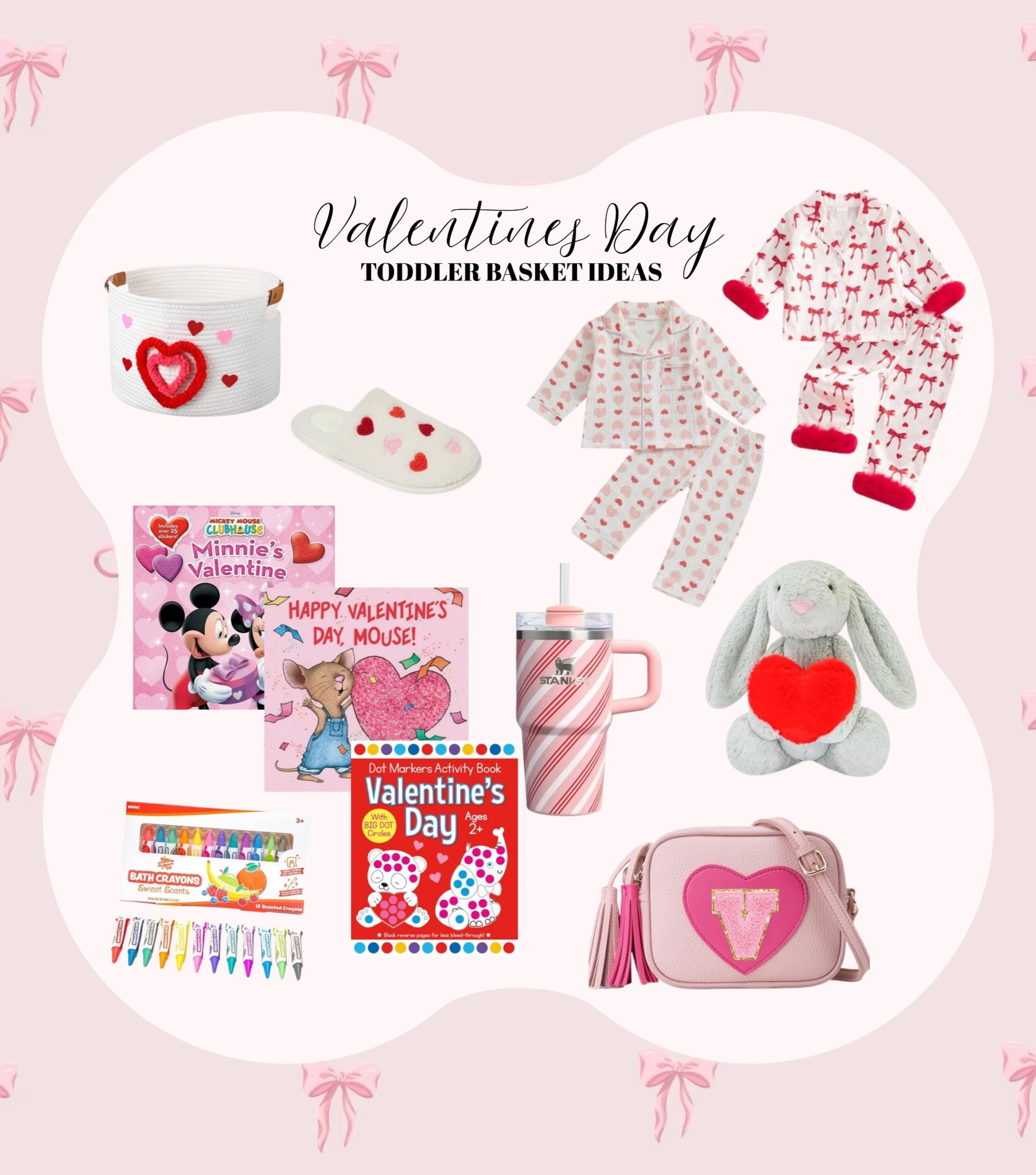 Toddler Valentine’s Basket Ideas 💘

Sharing a simple and sweet Valentine’s basket for toddlers filled with fun, practical finds they’ll actually love. I focused on age-appropriate toys, cute Valentine’s details, and everyday items that make the holiday feel special without going overboard.

This is an easy way to create a thoughtful Valentine’s surprise using affordable pieces you can mix and match. Perfect for toddlers, little gift exchanges, or a festive Valentine’s morning treat.

All items shown are linked here for easy shopping 🤍