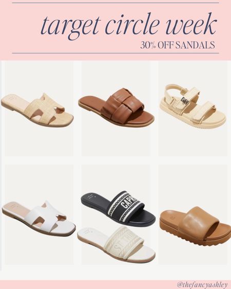 It’s target circle week! 30% off all my favorite sandals from Target!! Run, don’t walk!! 

#LTKxTarget #LTKsalealert #LTKfindsunder50