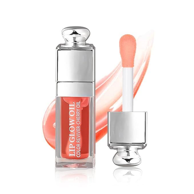Hydrating/Moisturizing Lip Glow Oil Gloss Transparent Toot Lip Oil Tinted Non-Sticky Nourishing L... | Amazon (US)