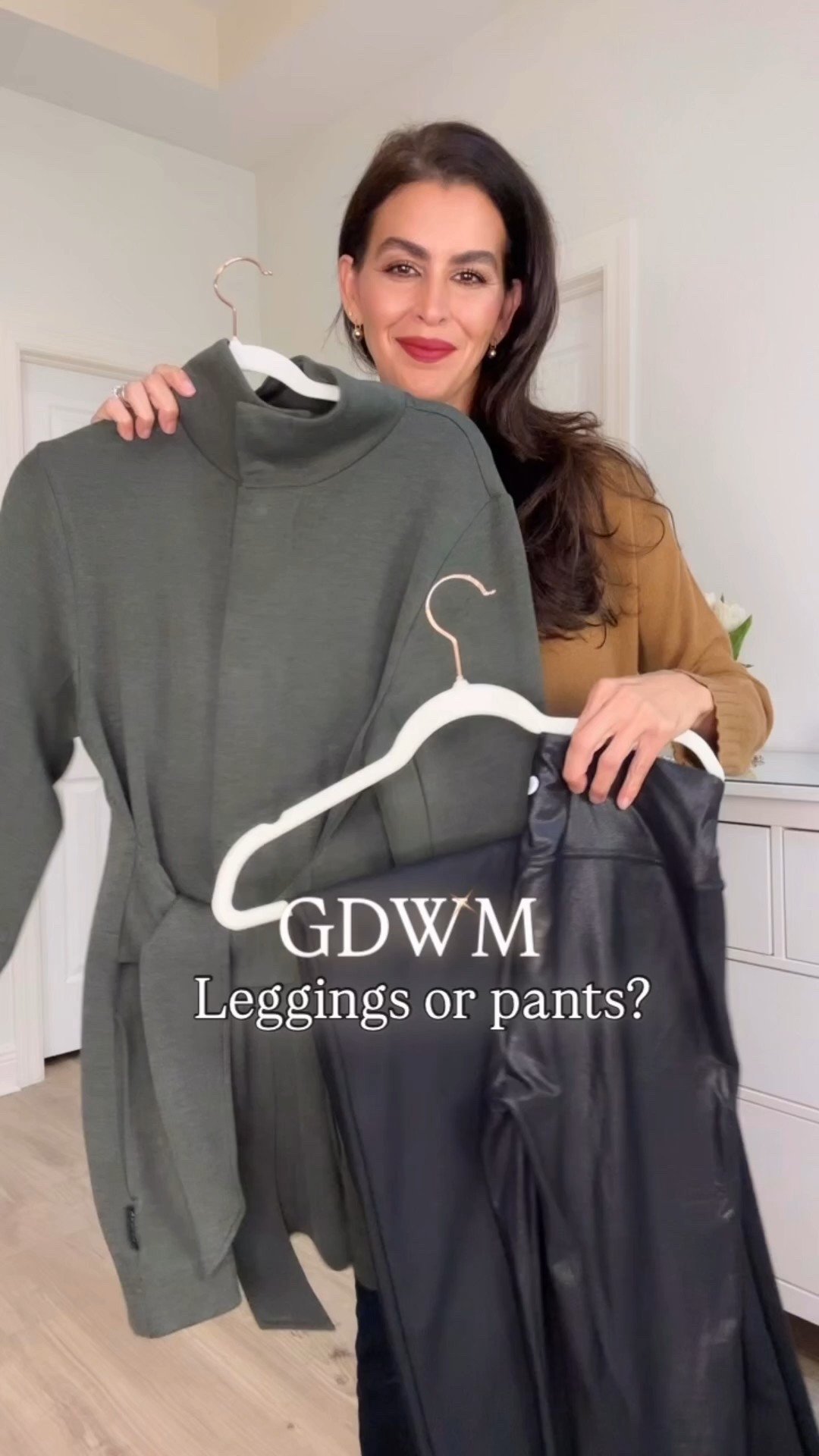 ‼️All sizing and details⬇️
Wearing a size S in the jacket, bodysuit and leggings.
Lipstick color is pomegranate.
Booties are tts. Size M x32” in wide leg pants, I should have gotten a size S. 
#LTKStyleTip #LTKSpringSale

#LTKgrwm #LTKOver40 #LTKTall