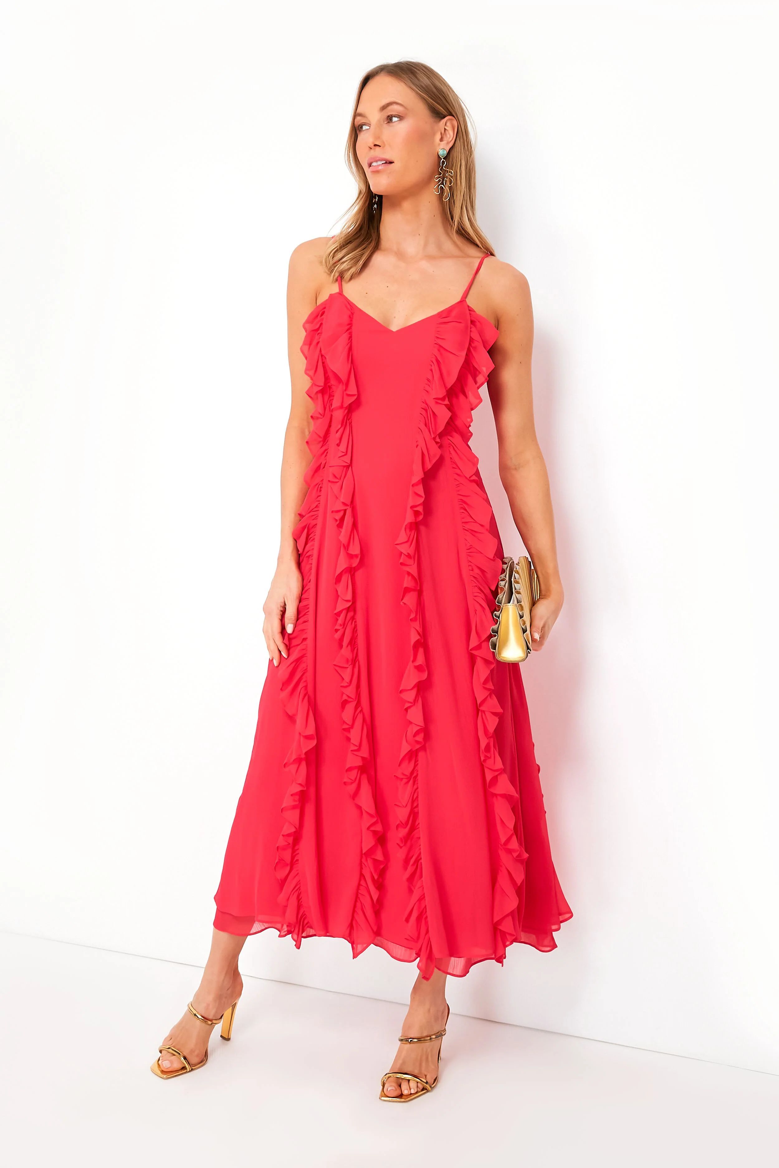 Ruby Red Chiffon Tango Maxi Dress | Tuckernuck (US)