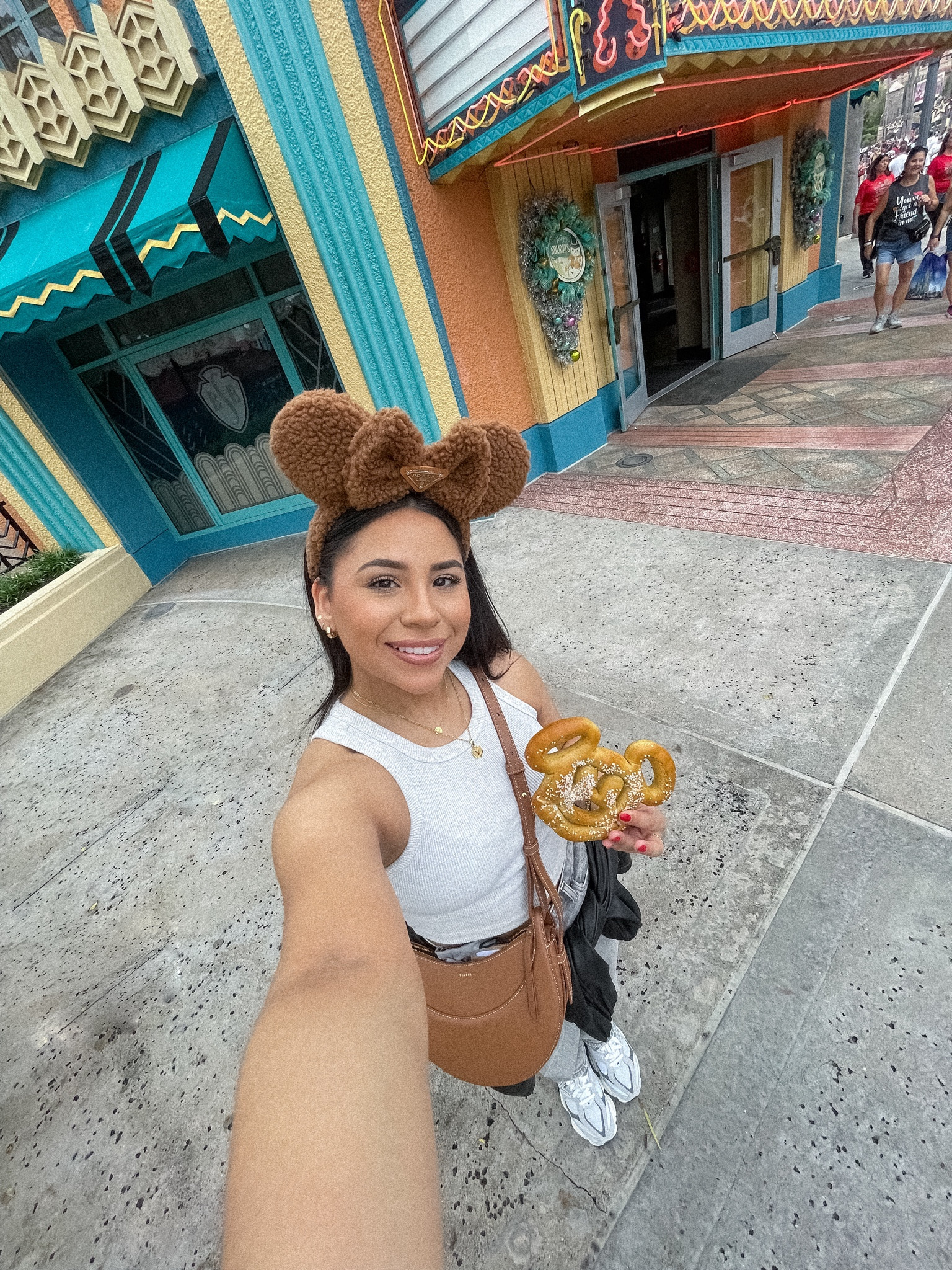 Disney Hollywood studios outfit idea 
Tank: small
Leather jacket: xs 
Abercrombie curve love jeans: 27 short 
New balance 9060 sneakers: 4.5 men 
Mickey ears 

#LTKSeasonal #LTKsalealert #LTKfindsunder100