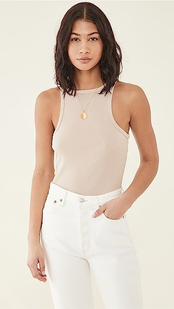 Rib High Neck Tank | Shopbop