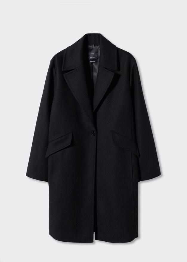 Straight-cut wool coat -  Women | Mango USA | MANGO (US)
