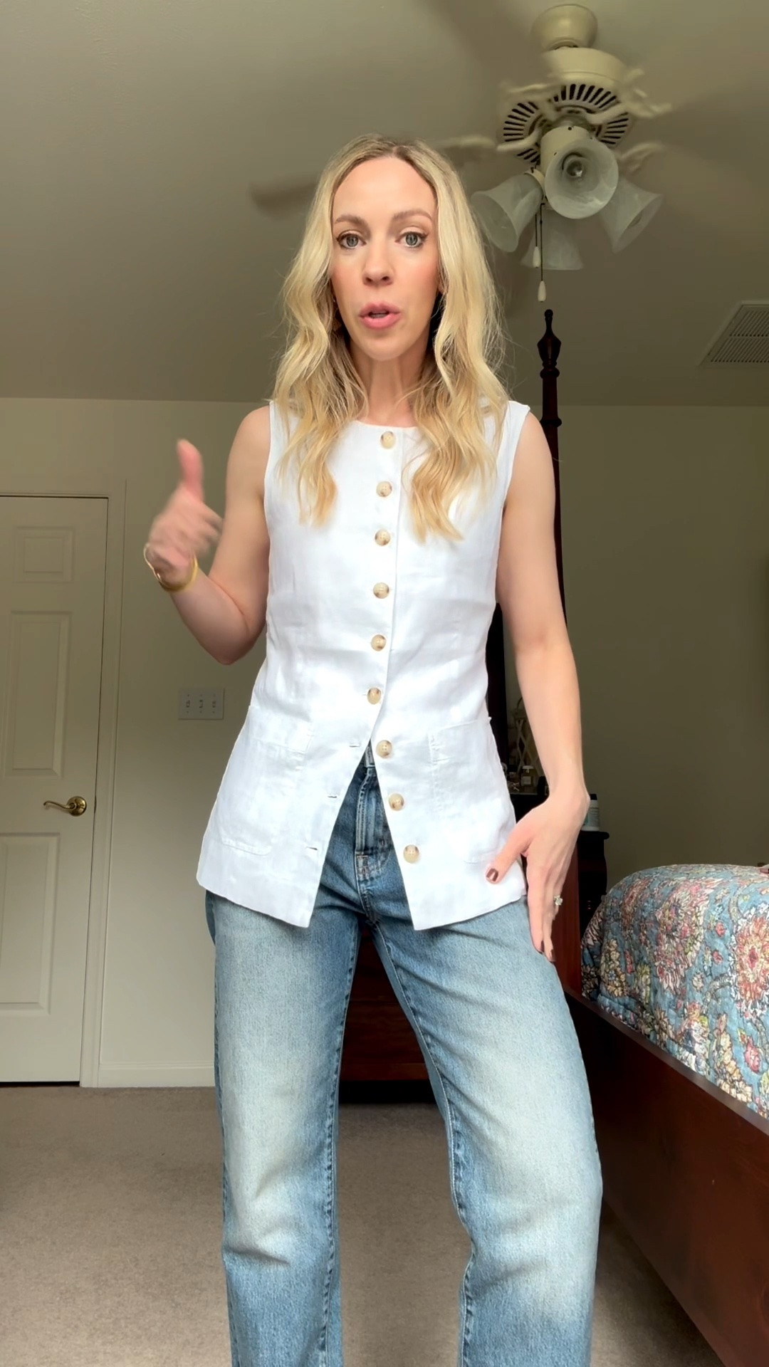 This linen vest can be styled with everything from jeans to skirts or white linen bottoms for a monochrome look - under $60

#LTKSeasonal #LTKOver40 #LTKSaleAlert