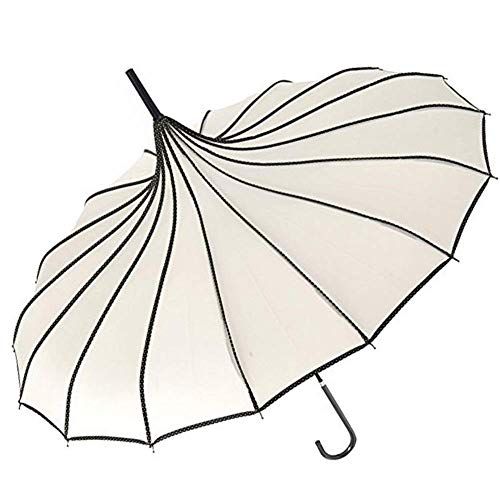 VIVI SKY(TM) Pagoda Peak Old-fashionable Ingenuity Umbrella Parasol (Ivory) | Amazon (US)