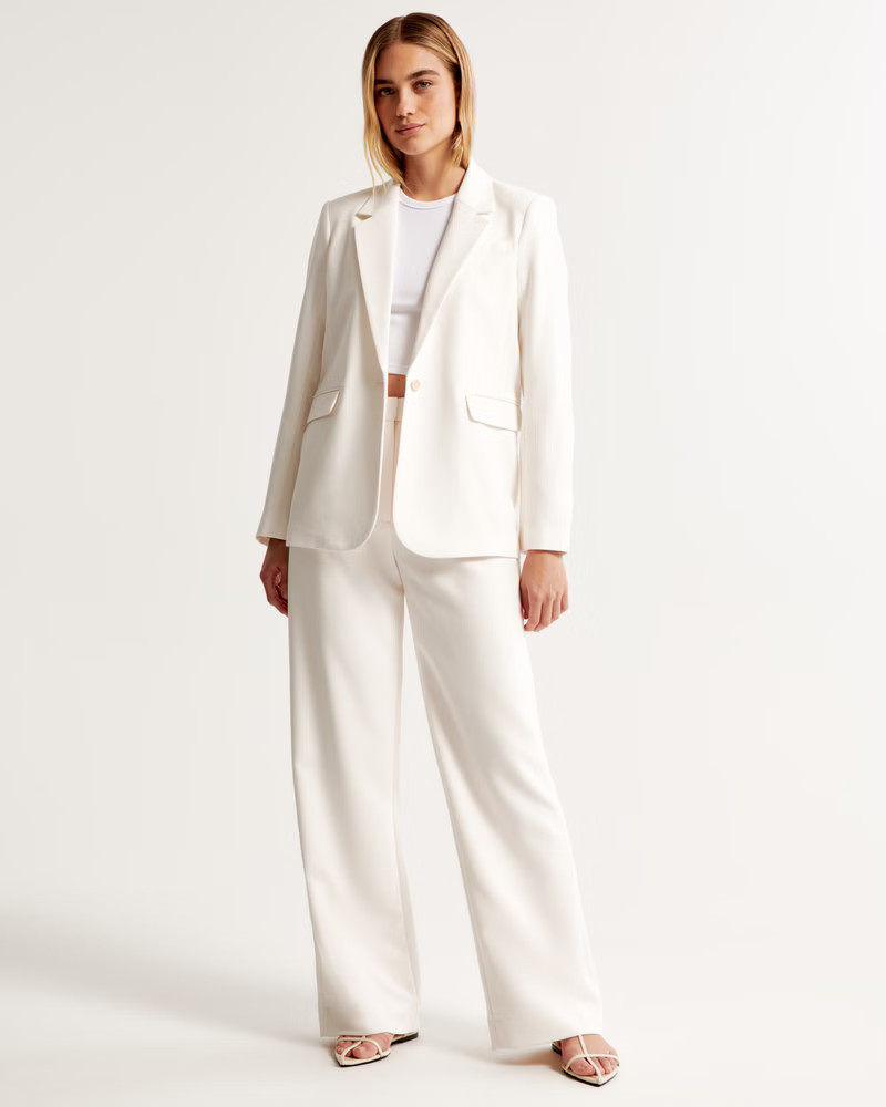 Women's A&F Sloane Tailored Wide Leg Pant | Women's Bottoms | Abercrombie.com | Abercrombie & Fitch (US)