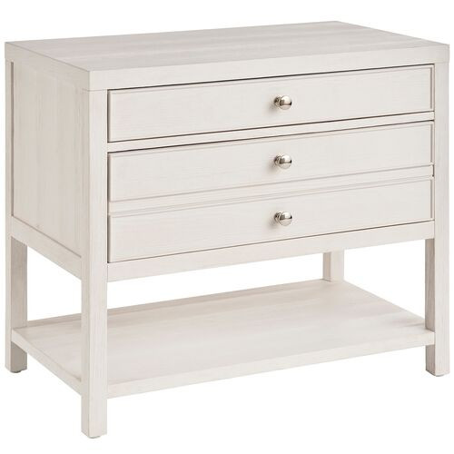 Coastal Living Marino 2-Drawer Nightstand, White Sand | One Kings Lane