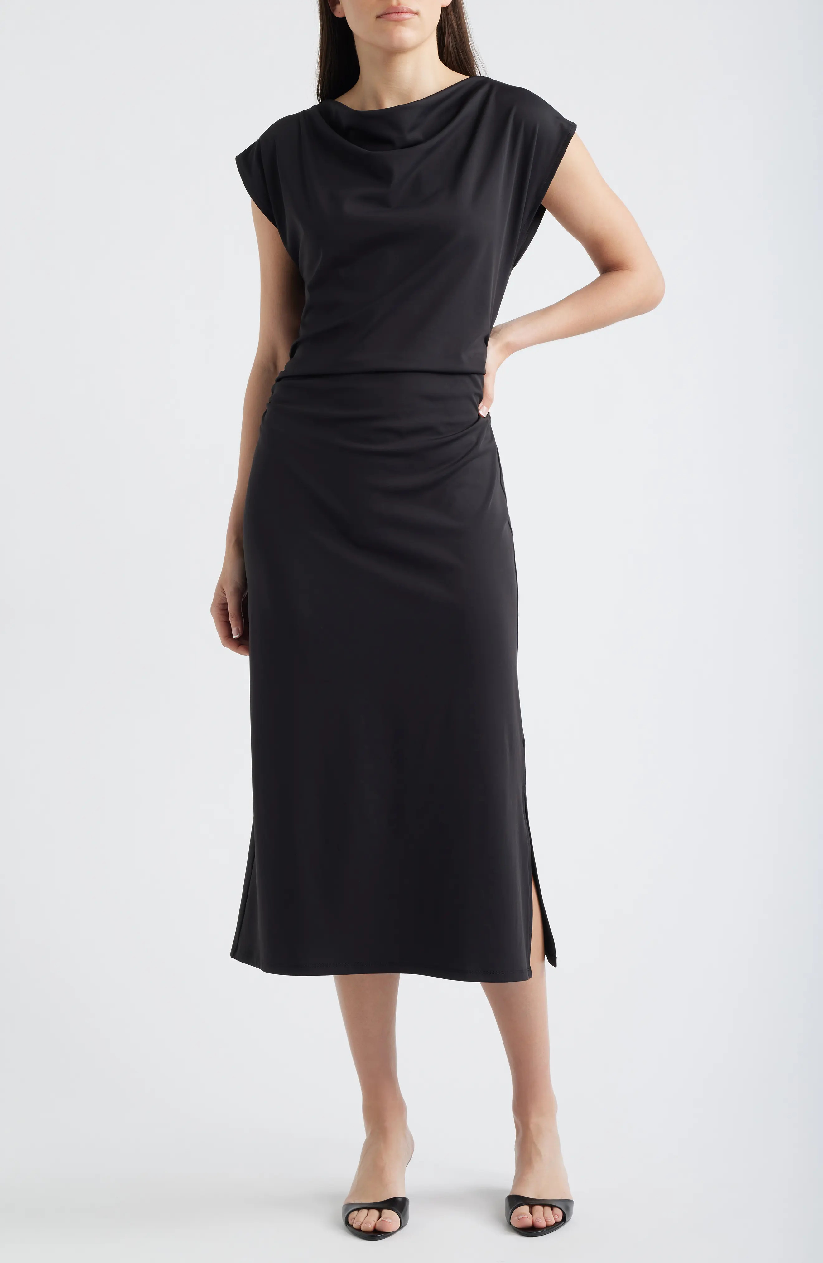 Draped Midi Dress (Women) | Nordstrom | Nordstrom