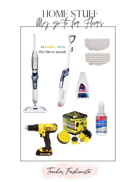 My go-to for cleaning days— steam mop, drill + grout brush attachment and cleaner. These are the BEST for my tile floors! We also use the steam mop on our wood floors. Great reviews!



#LTKSaleAlert #LTKHome