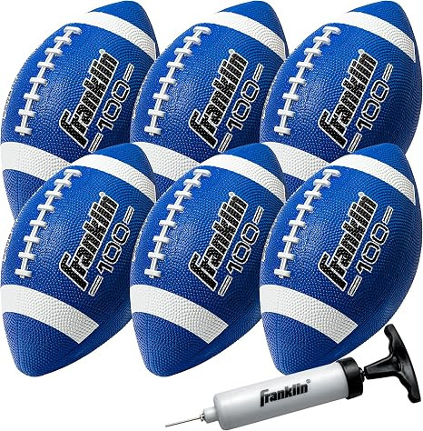 Franklin Sports Kids Junior Grip-Rite Youth Junior Size Rubber Footballs - Peewee Kids Durable Ou... | Amazon (US)