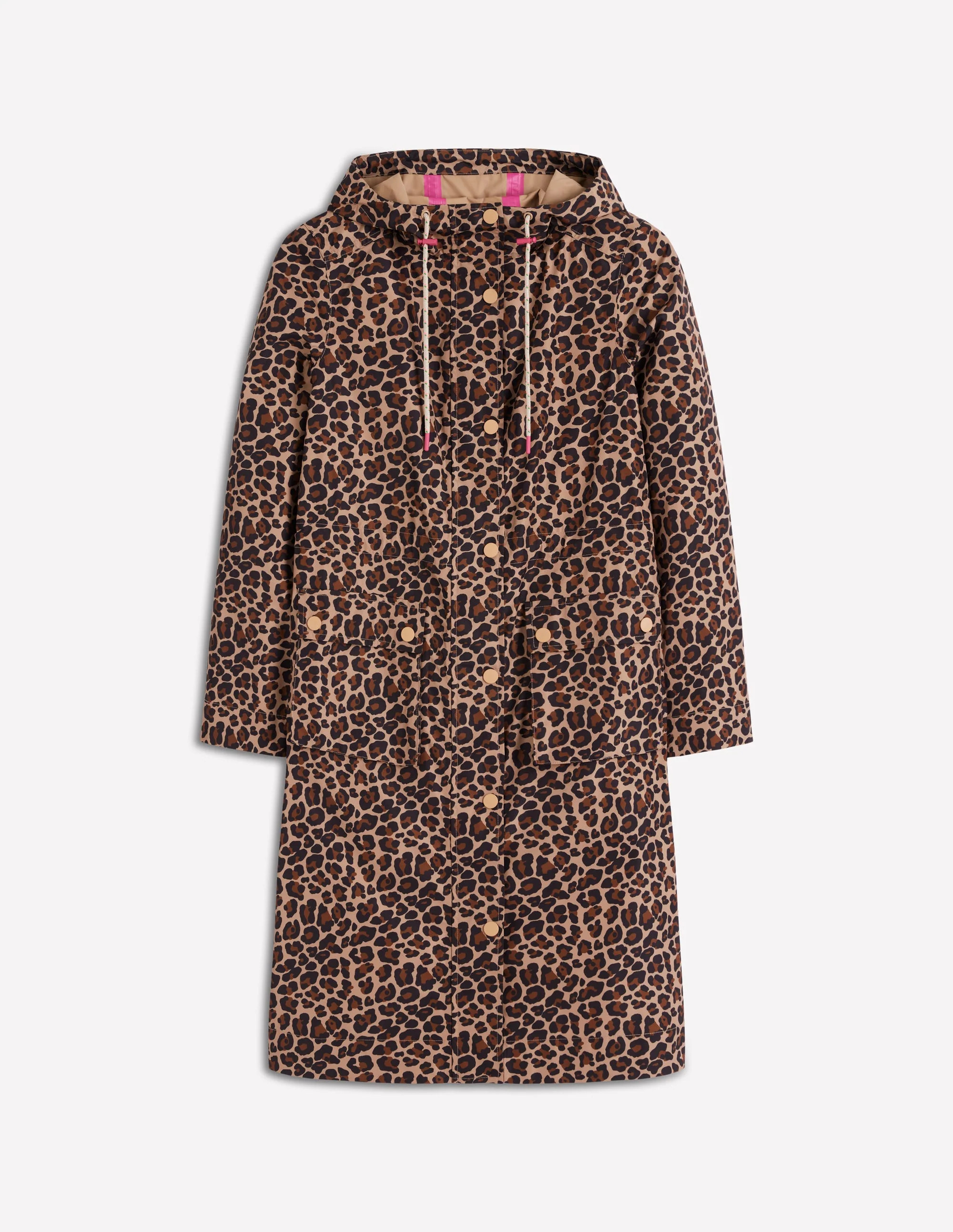 Longline Rain Mac-Multi, Cheetah Pop | Boden (US)