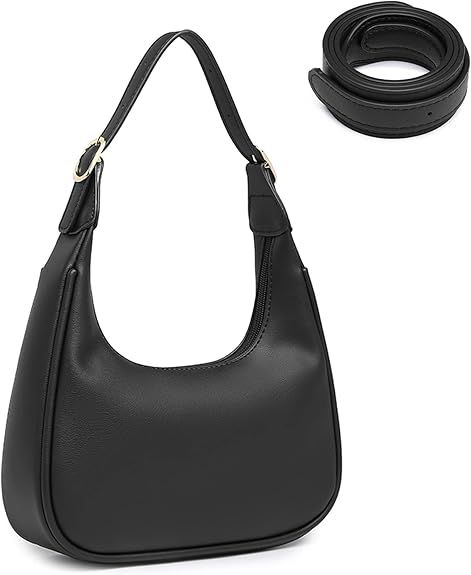WuliTown Shoulder Bags for Women,Cute Hobo Tote Handbag Mini Clutch Purse,Crossbody bag with Zipp... | Amazon (US)