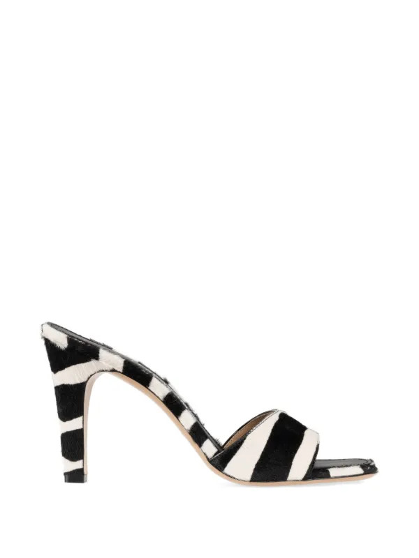 pony-skin heeled slides | Farfetch Global