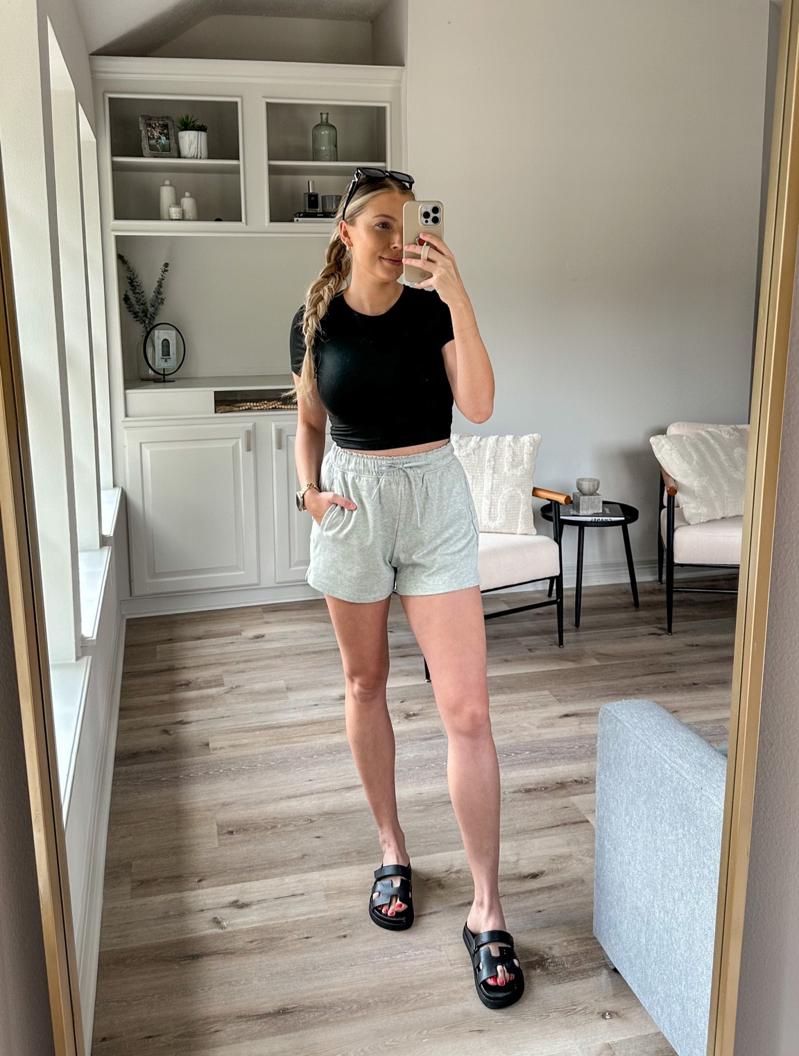 Call mom outfit of the day
Tee in small. Linked similar more nursing friendly option 
Lounge shorts in M
Size up in sandals 

#LTKstyletip #LTKFind #LTKSeasonal