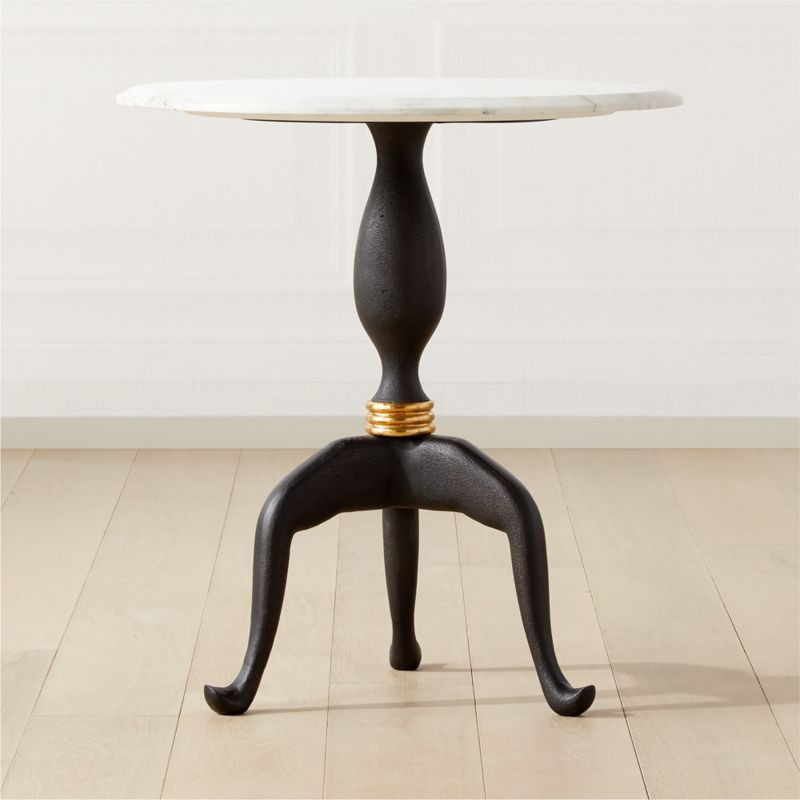 Reign 28" Round Marble Dining Table + Reviews | CB2 | CB2