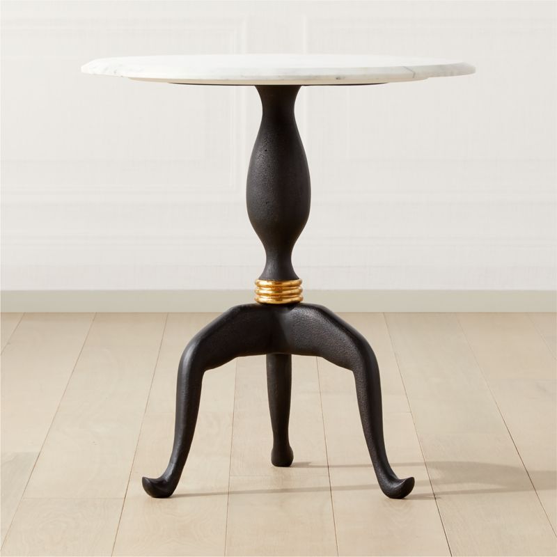 Reign Small Round Marble Dining Table | CB2 | CB2