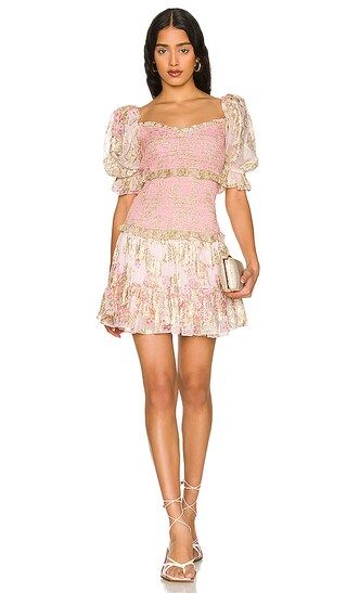 Hera Puff Sleeve Dress in Orchid Pink | Revolve Clothing (Global)