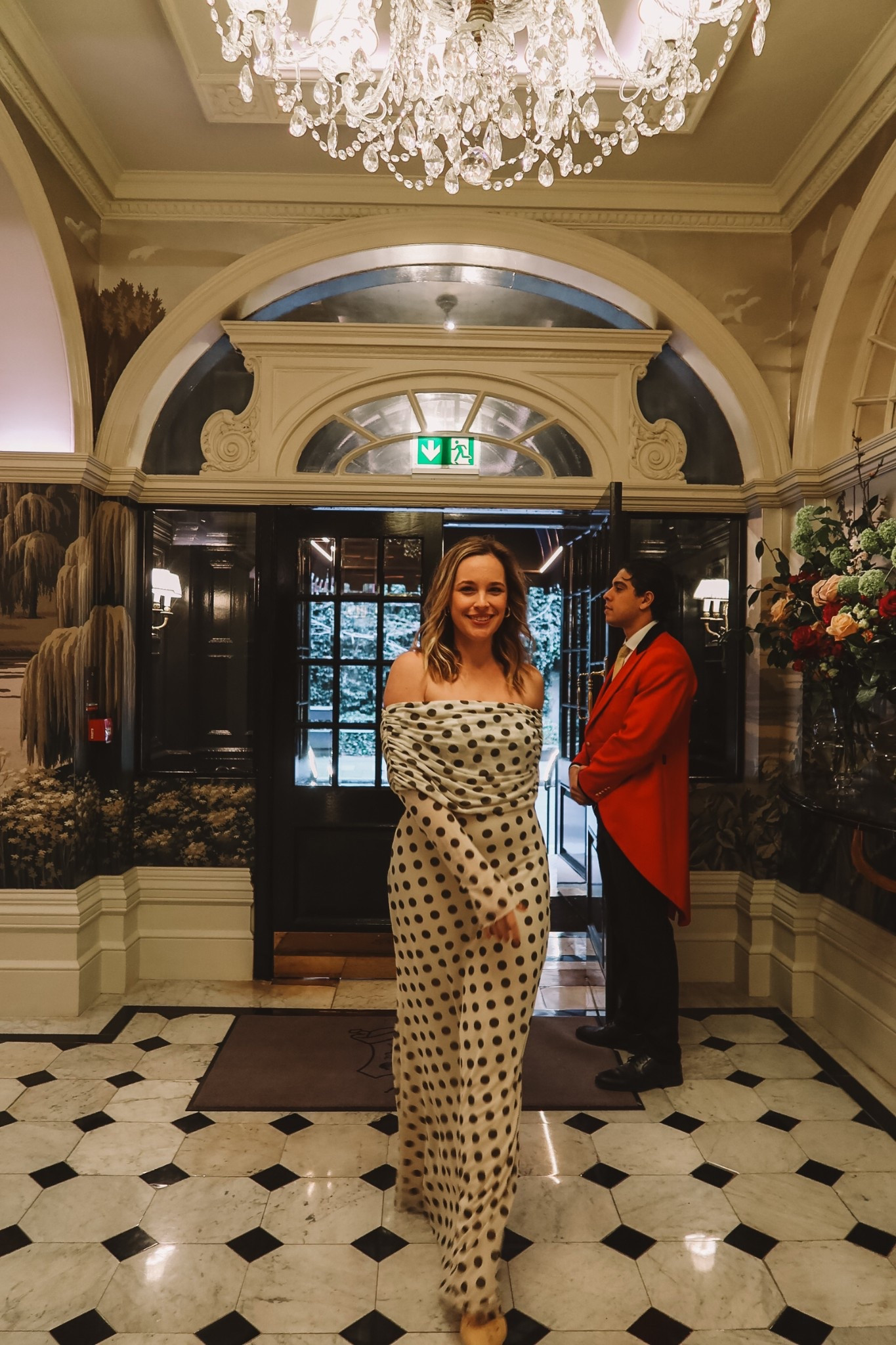 Polka dot dress 🖤🤍 dinner outfit, travel outfit, off the shoulder, vacation dress, London outfit, revolve. 

#LTKStyleTip #LTKTravel