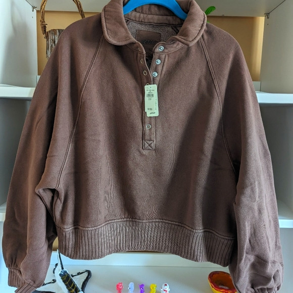 Aerie Quarter Snap Sweatshirt | Poshmark