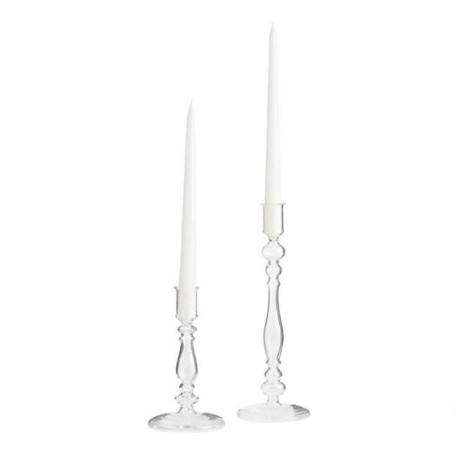 Clear Glass Taper Candle Holder | World Market